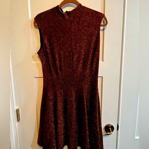 ANTONIO MELANI Shimmering Brown Backless Dress